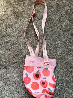 HydroJug Pink Peach-Print Kids Water Bottle Sling